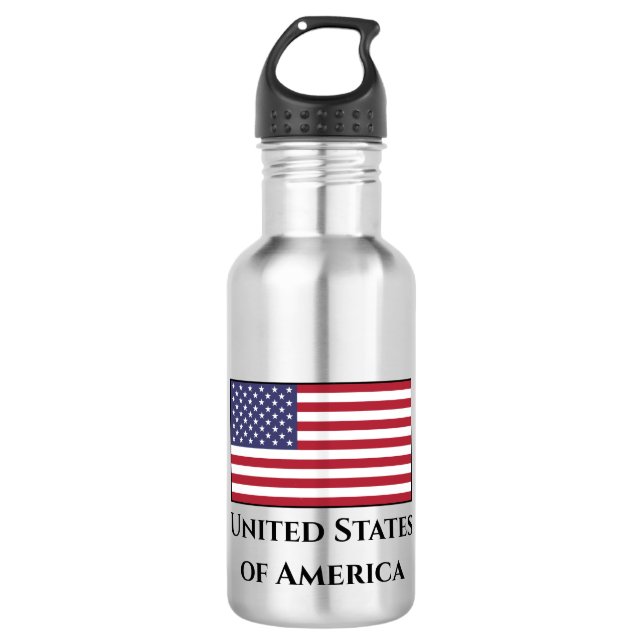 Botella De Agua Bandera de los Estados Unidos (Estados Unidos) (Anverso)