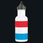 Botella De Agua Bandera de Luxemburgo<br><div class="desc">Bandera patriótica de Luxemburgo.</div>