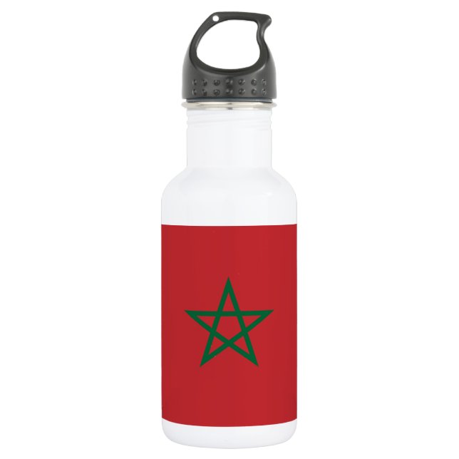Botella De Agua Bandera de Marruecos (Anverso)