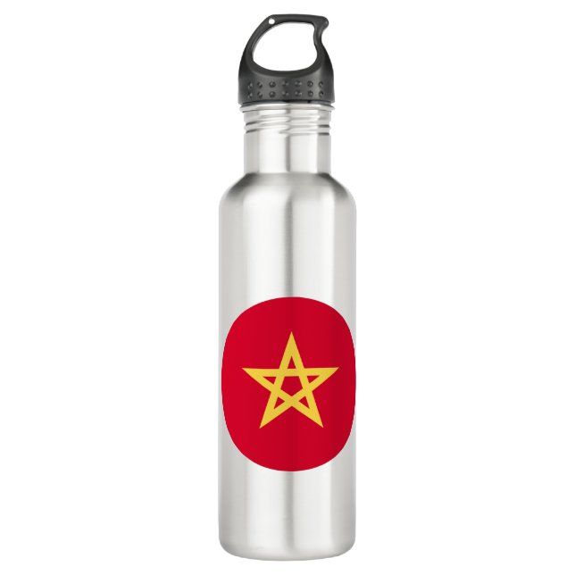 Botella De Agua Bandera de Marruecos (Anverso)