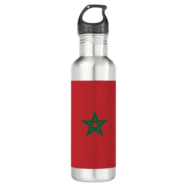 Botella De Agua Bandera de Marruecos (Anverso)