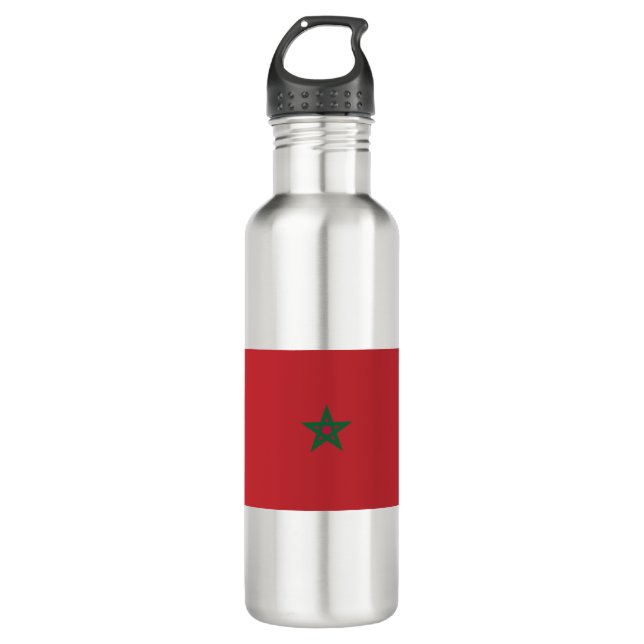 Botella De Agua Bandera de Marruecos (Anverso)