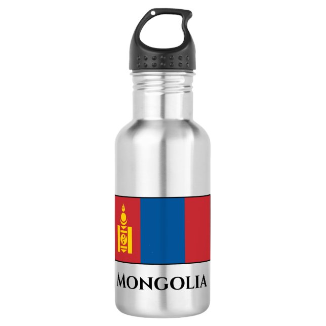 Botella De Agua Bandera de Mongolia (mongola) (Anverso)