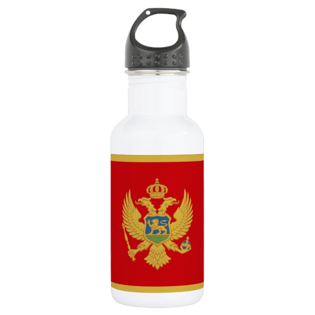 Botella De Agua Bandera de Montenegro (Anverso)