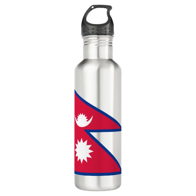 Botella De Agua Bandera de Nepal (Anverso)