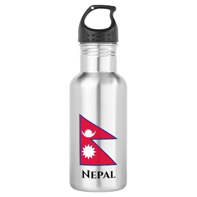 Botella De Agua Bandera de Nepal (nepalés) (Anverso)