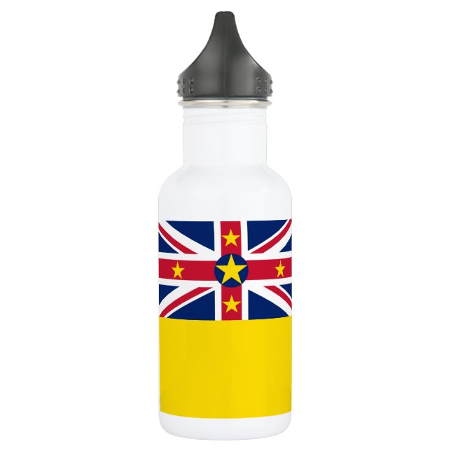 Botella De Agua Bandera de Niue (Izquierda)
