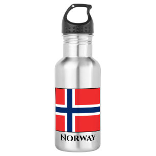 Botella De Agua Bandera de Noruega (noruego)