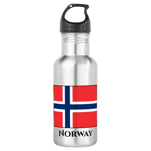Botella De Agua Bandera de Noruega (noruego) (Anverso)