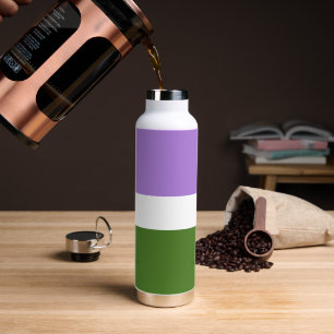 Botella De Agua Bandera de orgullo genderqueer de SlipperyJoe lava