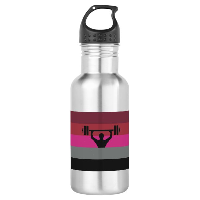BOTELLA DE AGUA BANDERA DE ORGULLO MUSCULAR (Anverso)