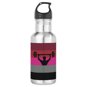 BOTELLA DE AGUA BANDERA DE ORGULLO MUSCULAR