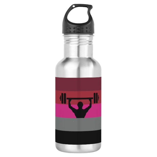 BOTELLA DE AGUA BANDERA DE ORGULLO MUSCULAR (Anverso)