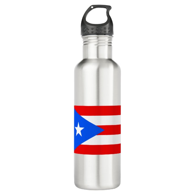 Botella De Agua Bandera de Puerto Rico (Anverso)