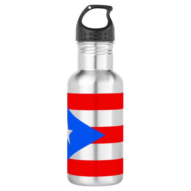 Botella De Agua Bandera de Puerto Rico (Anverso)