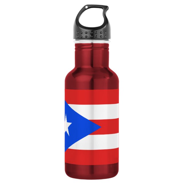 Botella De Agua Bandera de Puerto Rico (Anverso)