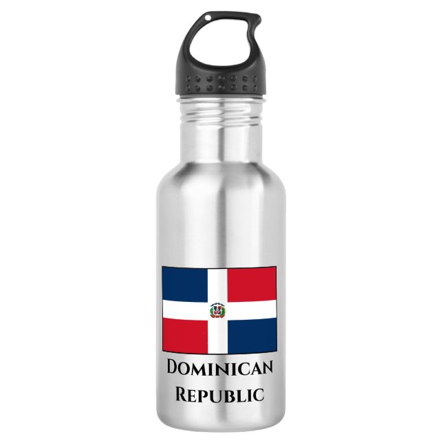 Botella De Agua Bandera de República Dominicana (Anverso)