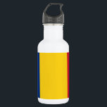 Botella De Agua Bandera de Rumania<br><div class="desc">Bandera patriótica de Rumania.</div>