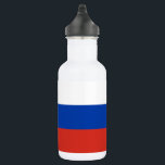 Botella De Agua Bandera de Rusia<br><div class="desc">Bandera patriótica de Rusia.</div>