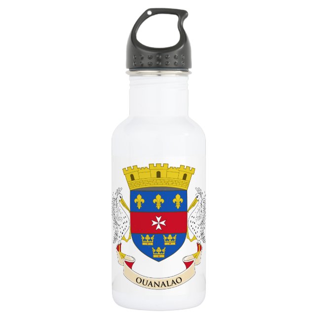 Botella De Agua Bandera de San Bartolomé (Anverso)