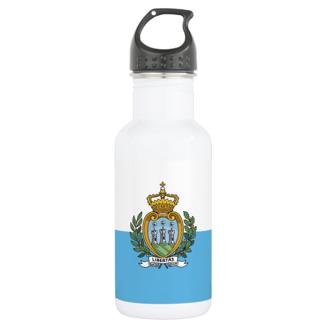 Botella De Agua Bandera de San Marino (Anverso)