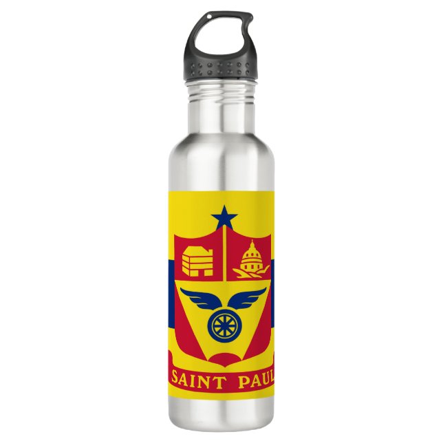 Botella De Agua Bandera de San Pablo (Minnesota) (Anverso)