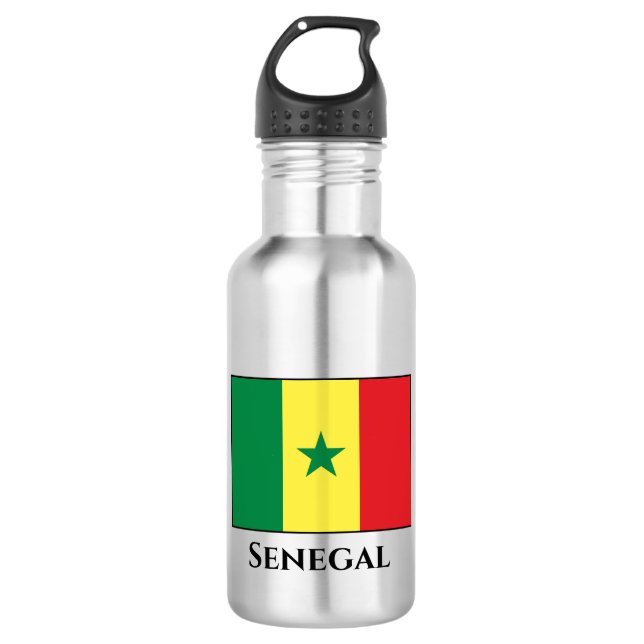 Botella De Agua Bandera de Senegal (senegalés) (Anverso)