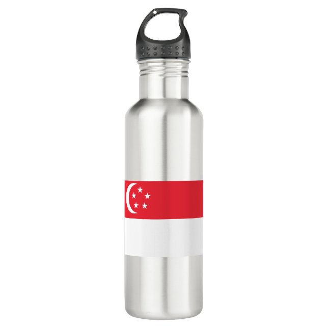 Botella De Agua Bandera de Singapur (Anverso)