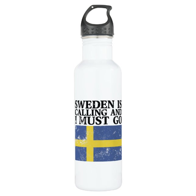 Botella De Agua Bandera de Suecia (Anverso)