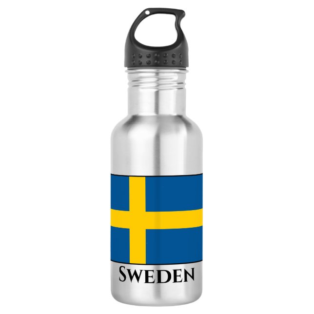 Botella De Agua Bandera de Suecia (sueca) (Anverso)