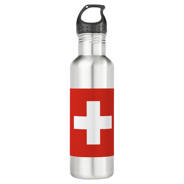 Botella De Agua Bandera de Suiza (Anverso)