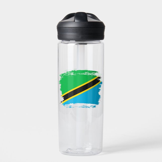 Botella De Agua Bandera de Tanzania (Delante)
