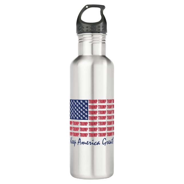 BOTELLA DE AGUA BANDERA DE TRUMP (Anverso)