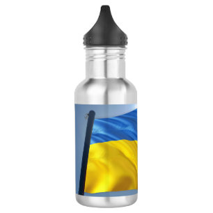 Botella De Agua Bandera de Ucrania - Guerra, política, sufrimiento