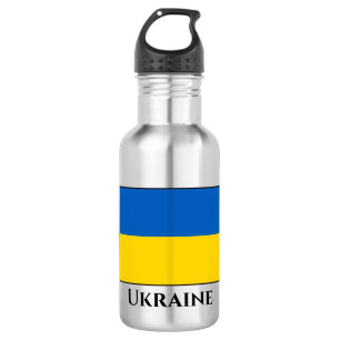 Botella De Agua Bandera de Ucrania (ucraniana)