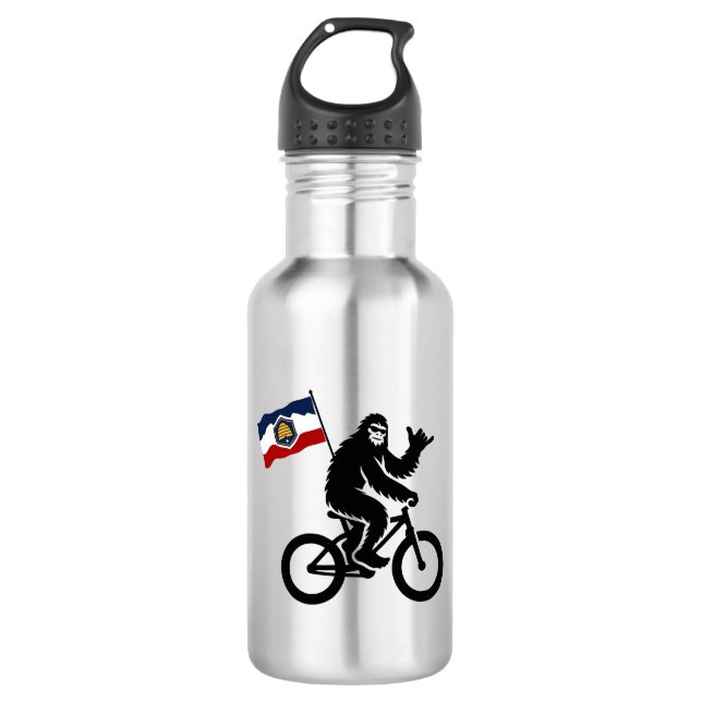 Botella De Agua Bandera de Utah para ciclismo de pie gigante (Anverso)