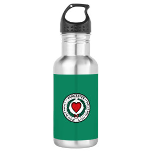 Botella De Agua Bandera de Worcester, Massachusetts Acero inoxidab