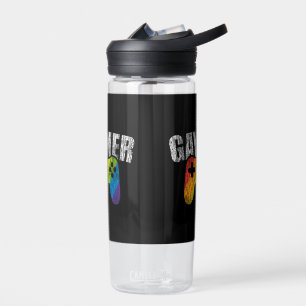 Botella De Agua Bandera del arcoiris gay jugando a la homosexualid