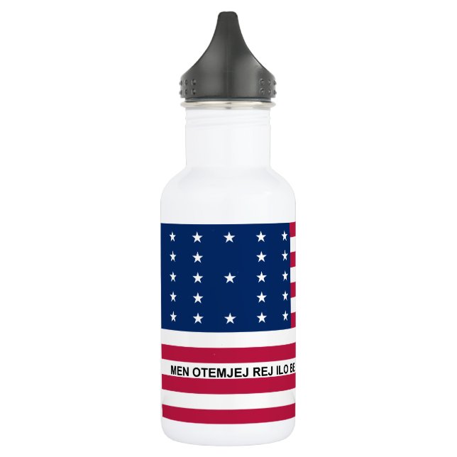 Botella De Agua Bandera del atolón patriótico de Bikini (Izquierda)