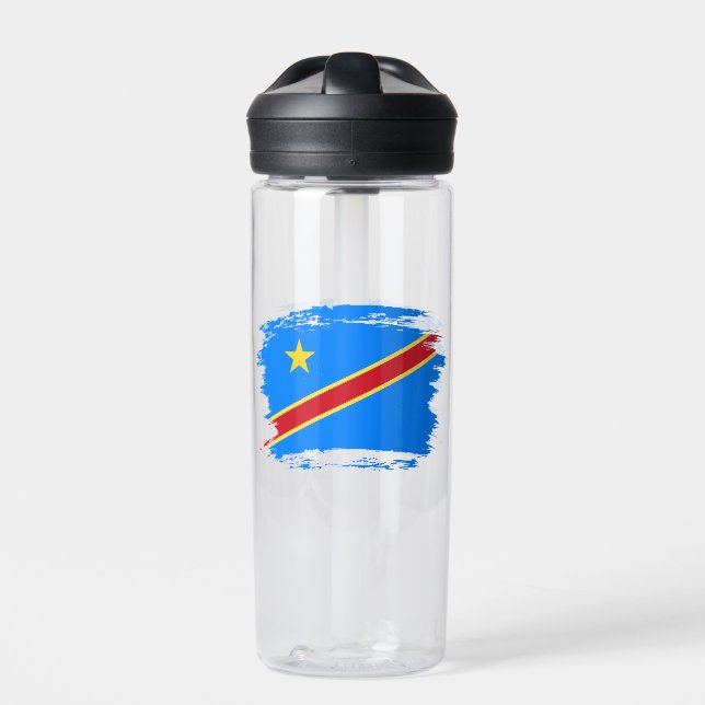 Botella De Agua Bandera del Congo (Delante)