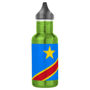 Botella De Agua Bandera del Congo Kinshasa