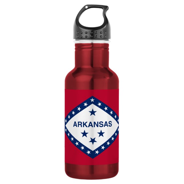 Botella De Agua Bandera del estado de Arkansas (Anverso)