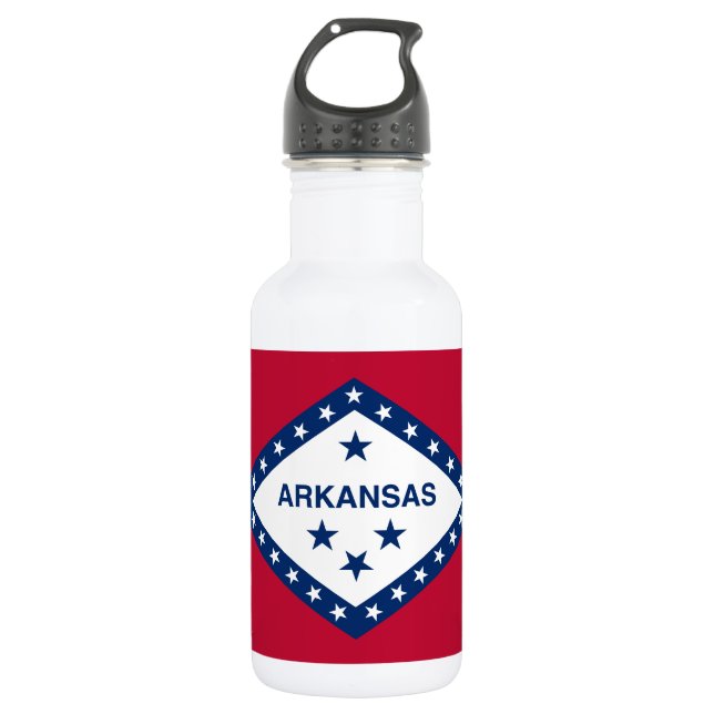 Botella De Agua Bandera del estado de Arkansas (Anverso)