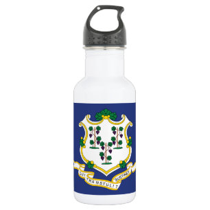 Botella De Agua Bandera del estado de Connecticut