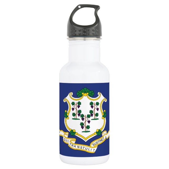 Botella De Agua Bandera del estado de Connecticut (Anverso)