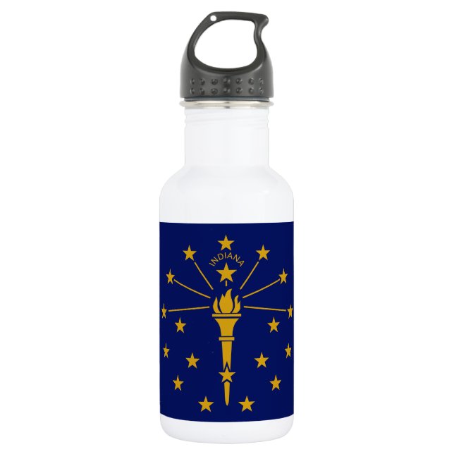 Botella De Agua Bandera del Estado de Indiana (Anverso)