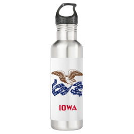 Botella De Agua Bandera del Estado de Iowa