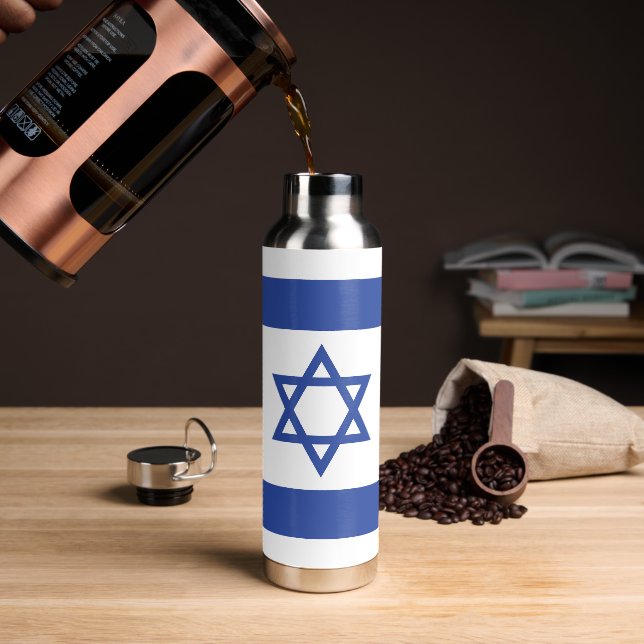 Botella De Agua Bandera del Estado de Israel, Estrella de David Ju (Café)
