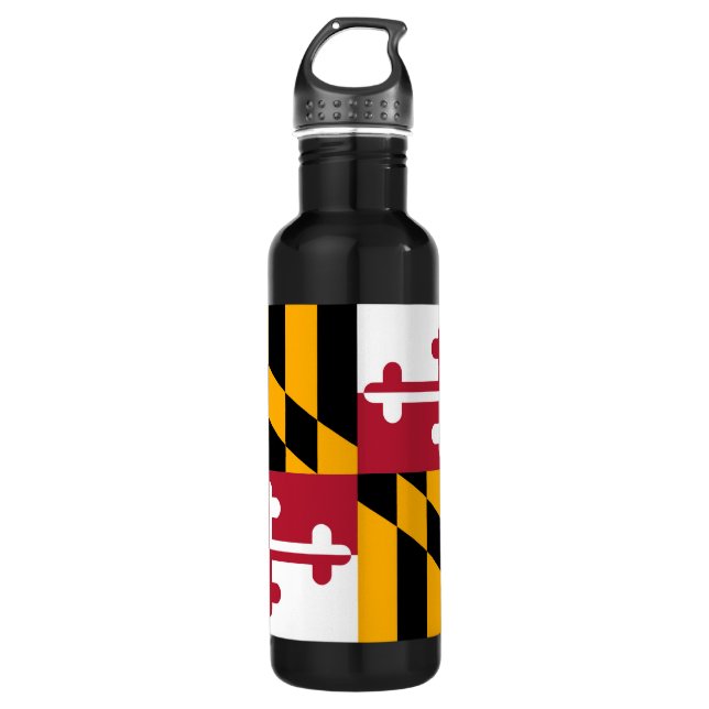Botella De Agua Bandera del Estado de Maryland festivo (Anverso)