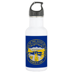 Botella De Agua Bandera del estado de Nebraska